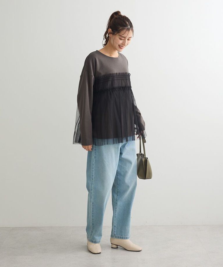 Green Parks「・ELENCARE DUE チュールレイヤープルオーバー」|Tシャツ・カットソー|