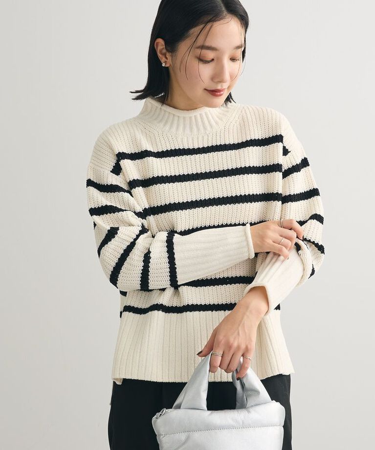 Green Parks「mokoモールモックネックニットプルオーバー」|ニット・セーター|