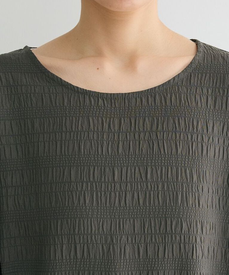 Green Parks「裾ドロスト表面長袖プルオーバー」|Tシャツ・カットソー|