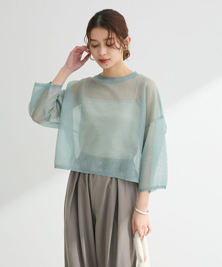 Green Parks「・ELENCARE DUE ラメシアーニットプルオーバー」|ニット・セーター|Green