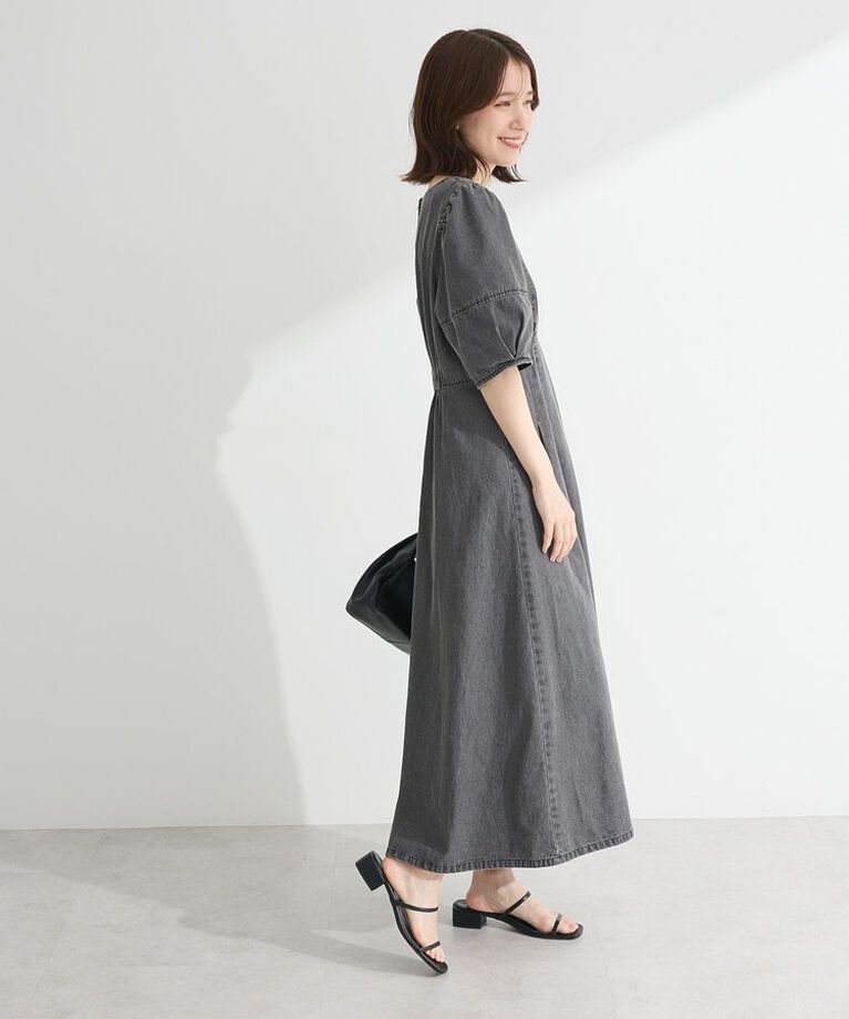 Green Parks「・ELENCARE DUE デニム5分袖ワンピース」|ワンピース|