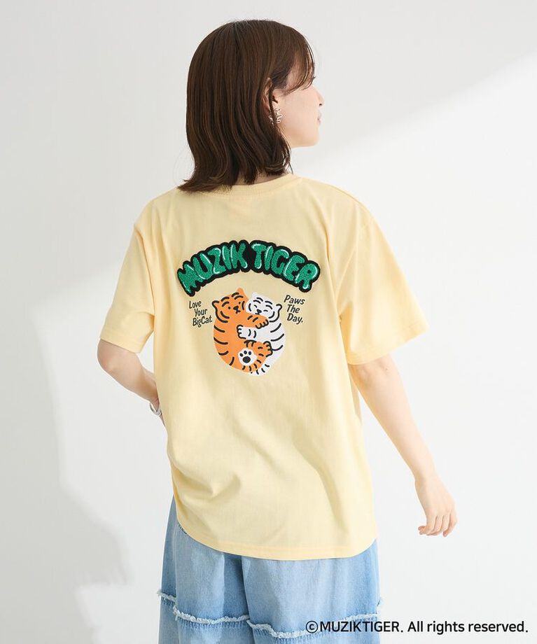 Green Parks「ムジークタイガー/さがら刺繍ゆるTシャツ」|Tシャツ・カットソー|