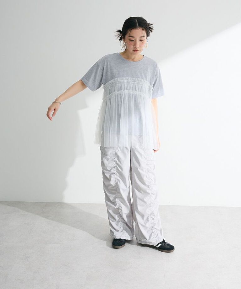 Green Parks「・ELENCARE DUE チュールドッキングTEE」|Tシャツ・カットソー|