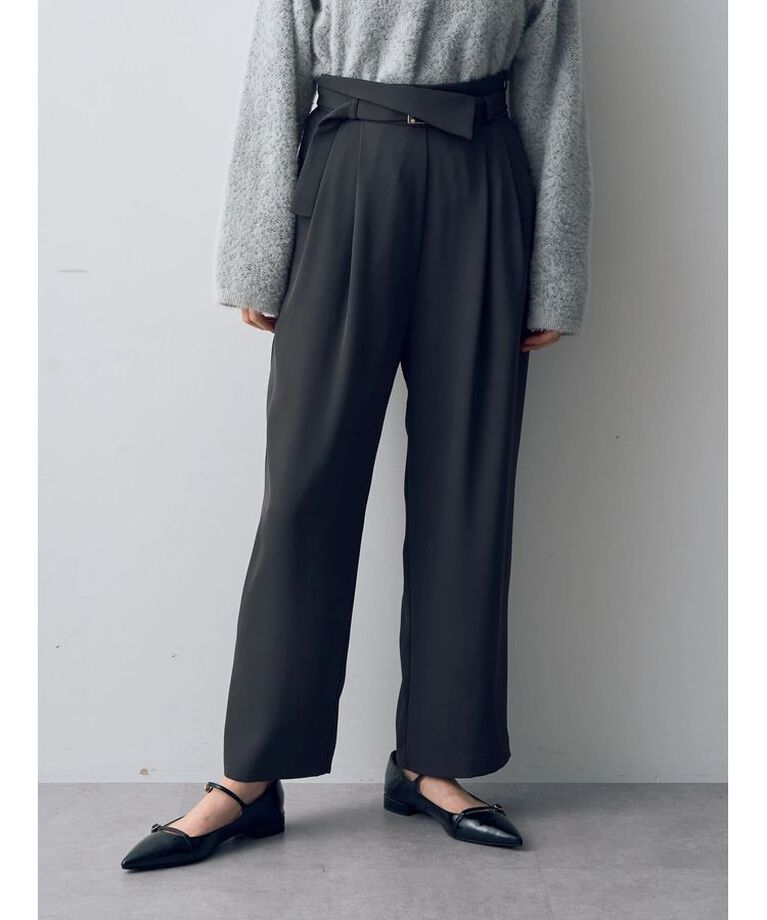 YECCA VECCA「ウエストデザインワイドパンツ」|その他|