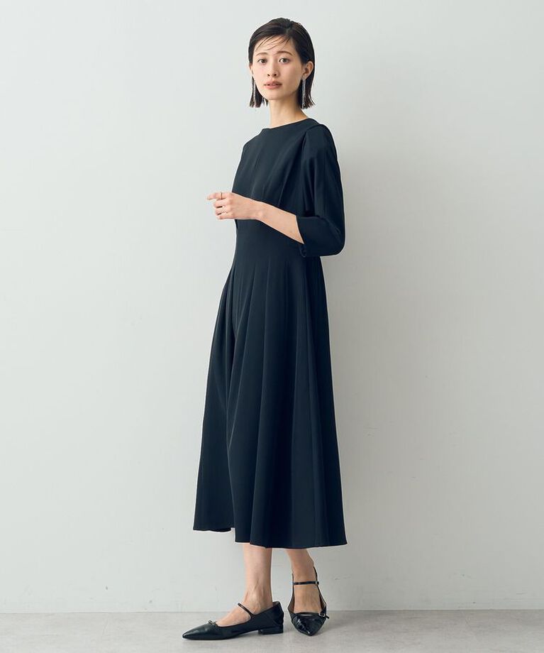 YECCA VECCA「タックデザインドレス」|ワンピース|