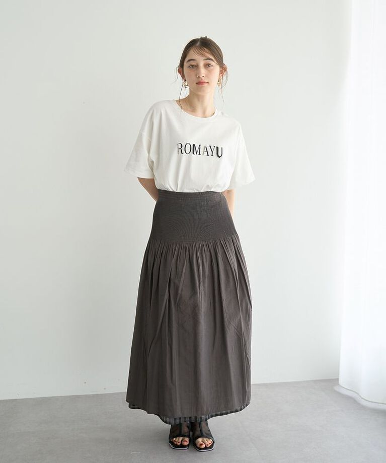 YECCA VECCA「リバーシブルチェックフレアスカート」|フレア|