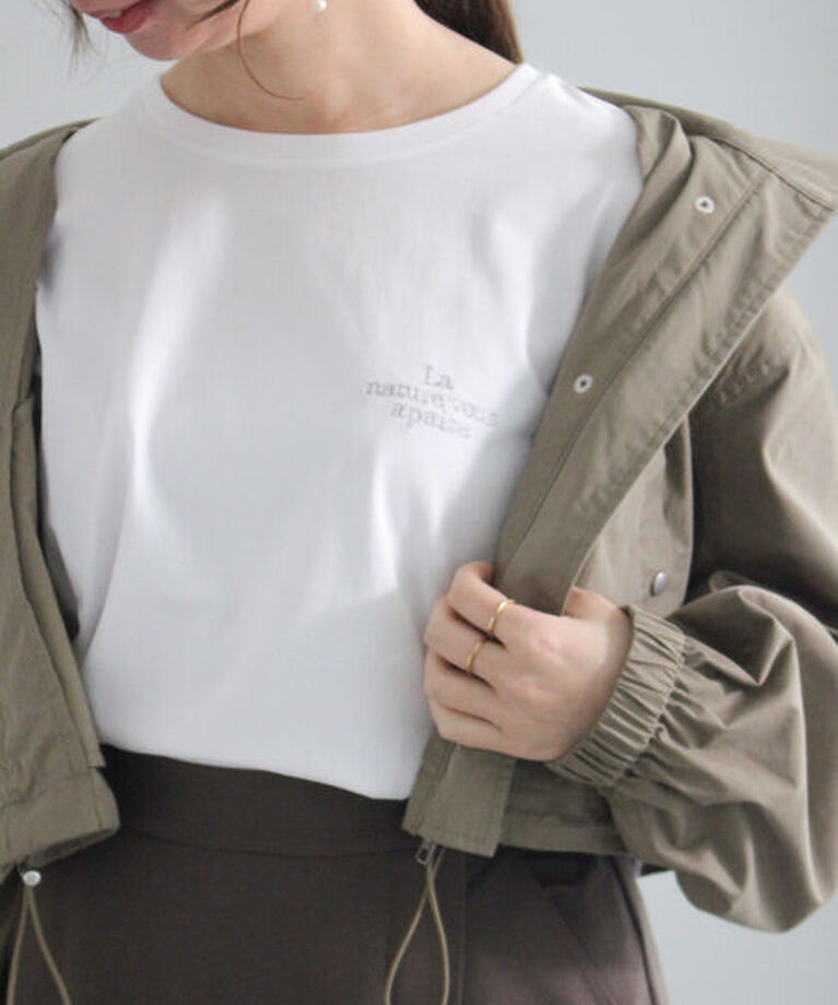 Te chichi「ワンポイント刺繍Tシャツ」|Tシャツ・カットソー|シルバー