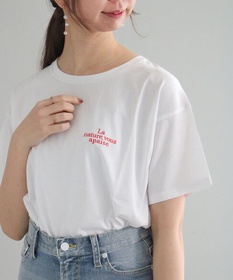 Te chichi「ワンポイント刺繍Tシャツ」|Tシャツ・カットソー|
