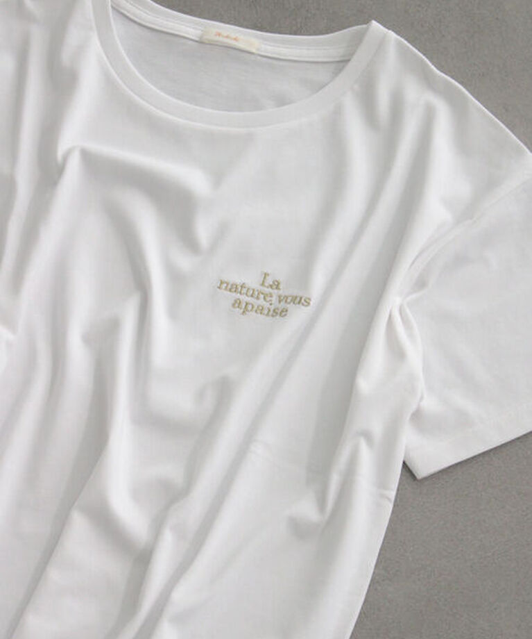 Te chichi「ワンポイント刺繍Tシャツ」|Tシャツ・カットソー|ゴールド