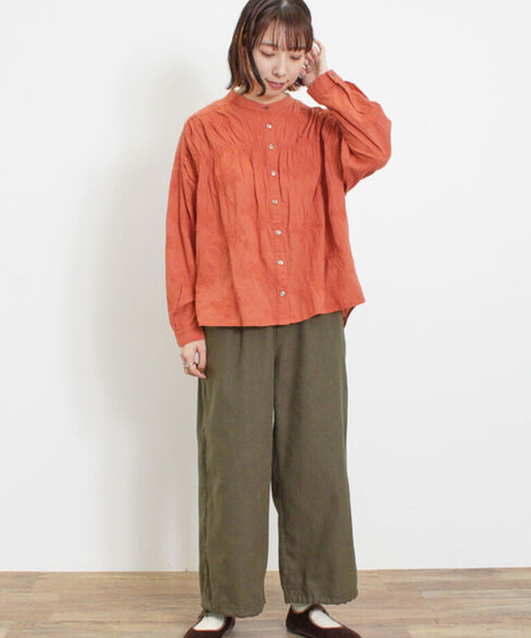 Samansa Mos2「ハンドステッチ風総刺繍ブラウス」|シャツ・ブラウス|