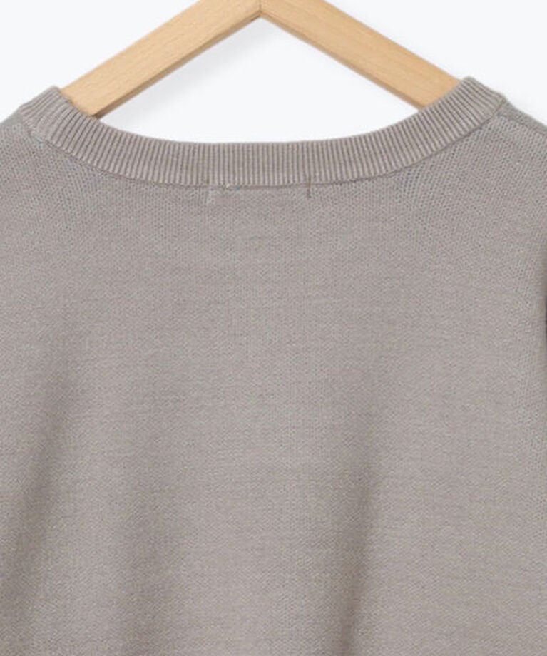 Samansa Mos2 blue「【Hug Knit】ロゴプルオーバー」|ニット・セーター|