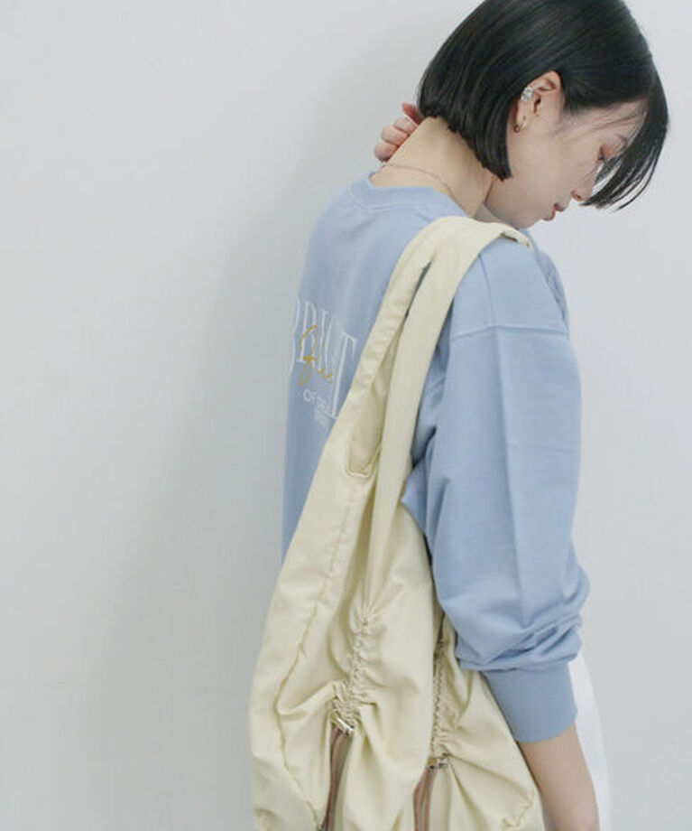 Samansa Mos2 blue「ミニ裏毛アソートプリントプルオーバー」|Tシャツ・カットソー|