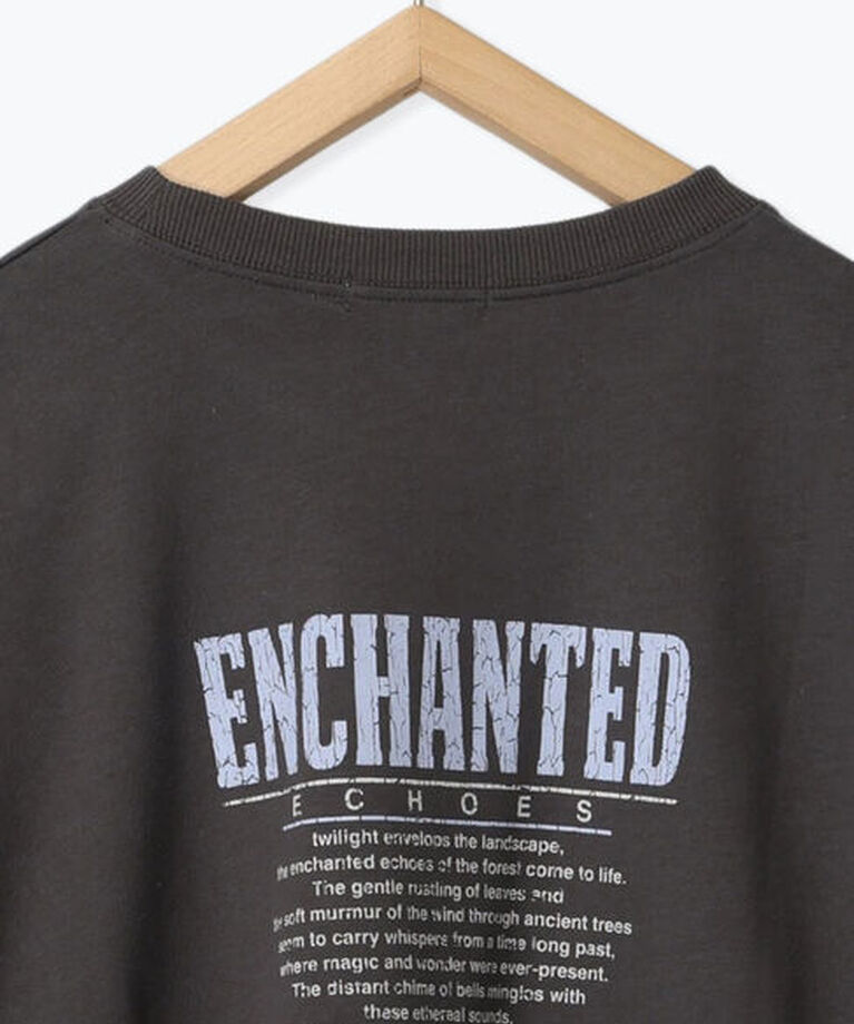Samansa Mos2 blue「ミニ裏毛アソートプリントプルオーバー」|Tシャツ・カットソー|