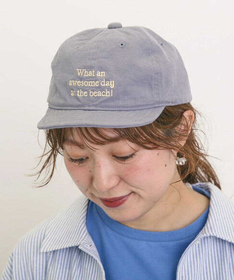 Samansa Mos2「【消臭効果】ロゴ刺繍キャップ」|その他|ブルー