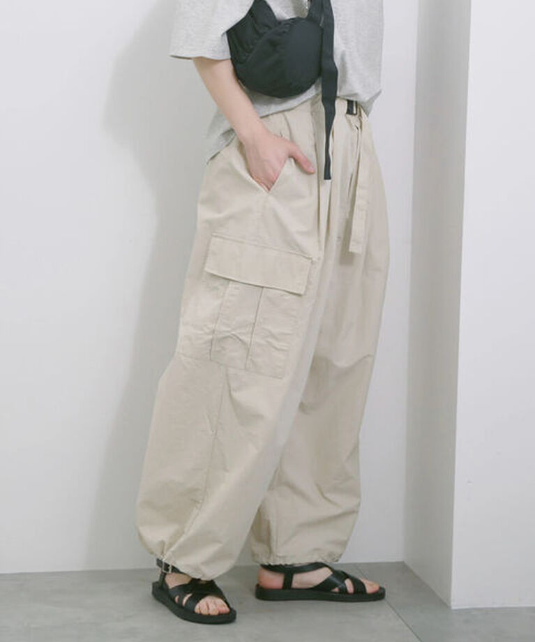 Samansa Mos2 blue「◎ナイロンカーゴパンツ」|その他|