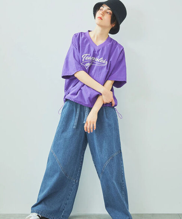 SM2「デニム/ツイル 切替ワイドパンツ」|その他|