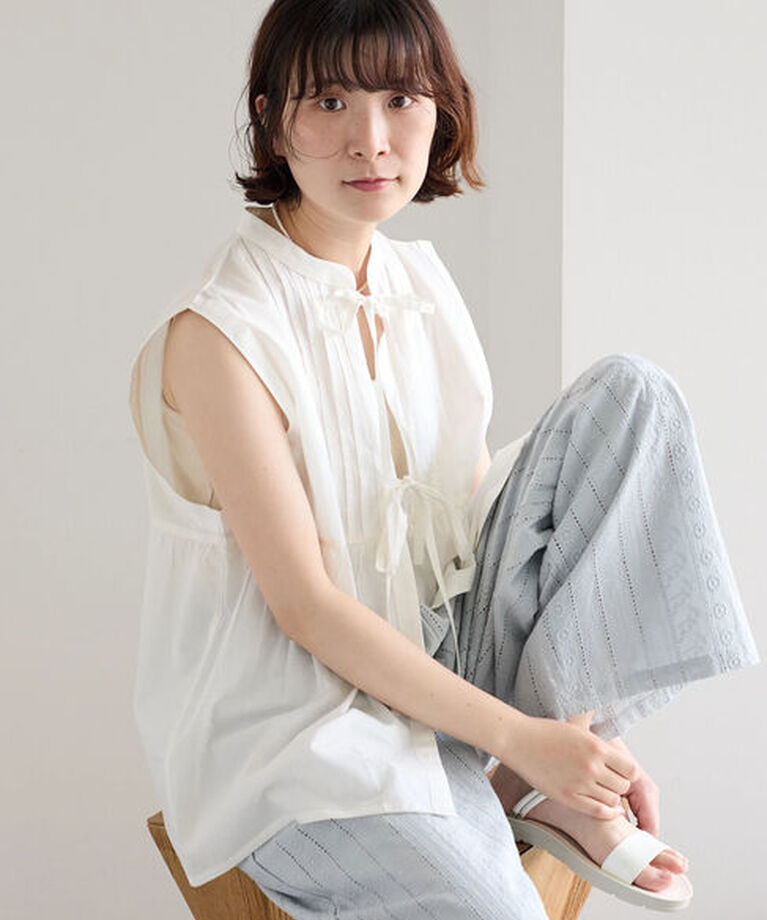Samansa Mos2 blue「【Made in India】シフリーパンツ」|その他|