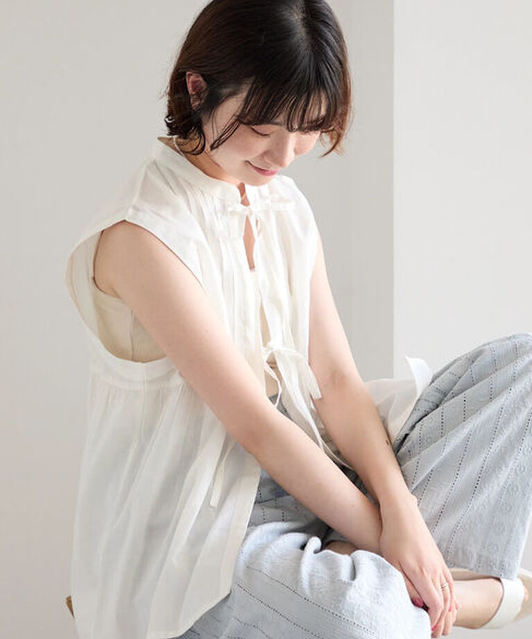 Samansa Mos2 blue「【Made in India】シフリーパンツ」|その他|