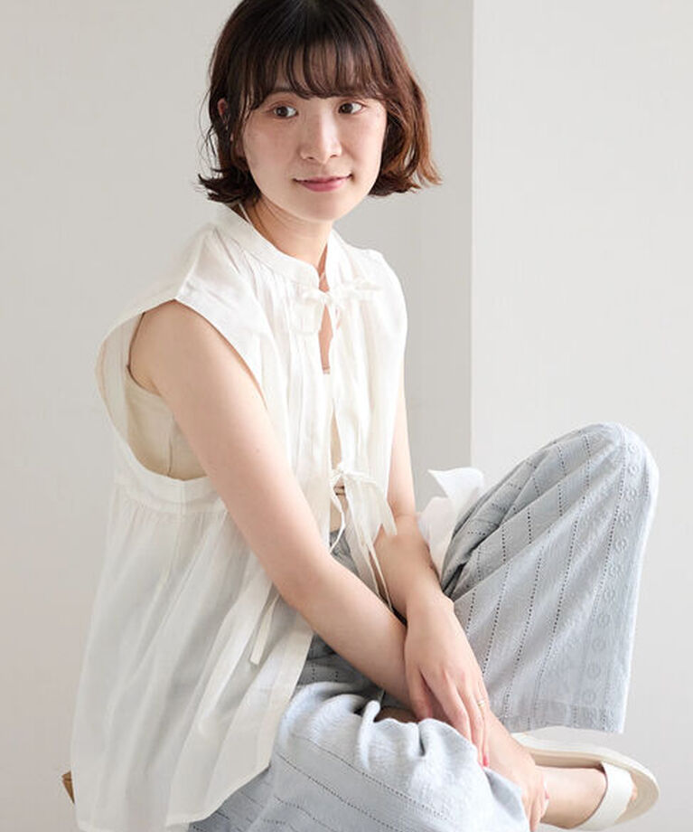 Samansa Mos2 blue「【Made in India】シフリーパンツ」|その他|