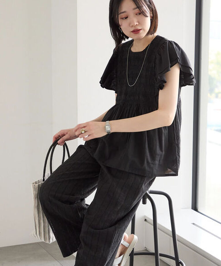 Samansa Mos2 blue「【Made in India】シフリーパンツ」|その他|