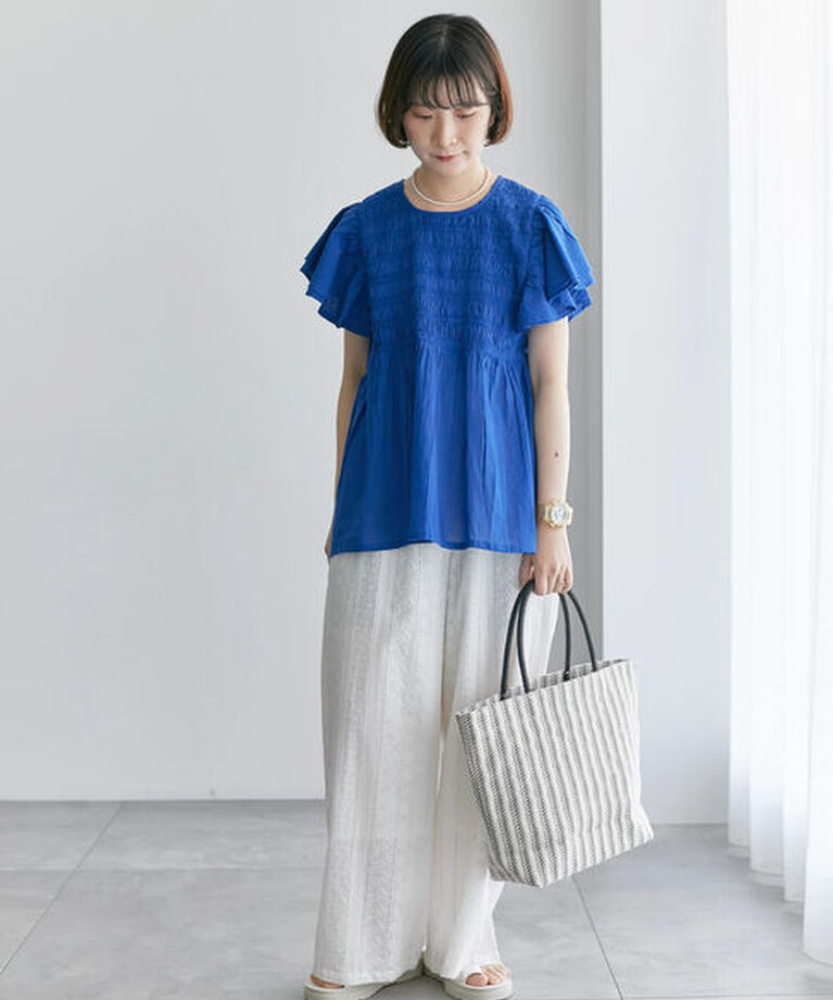 Samansa Mos2 blue「【Made in India】シフリーパンツ」|その他|