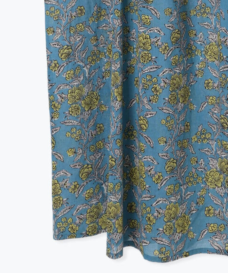 Samansa Mos2 blue「【Made in India】花柄ワンピース」|ワンピース|