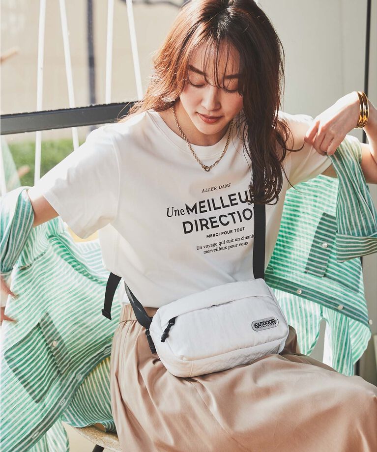 UNTITLED「【上品カジュアル】ロゴTシャツ」|Tシャツ・カットソー|ｵﾌﾎﾜｲﾄ(103)