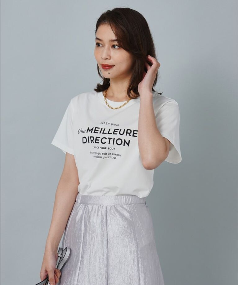 UNTITLED「【上品カジュアル】ロゴTシャツ」|Tシャツ・カットソー|