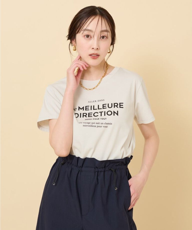 UNTITLED「【上品カジュアル】ロゴTシャツ」|Tシャツ・カットソー|ﾗｲﾄｸﾞﾚｰ(111)