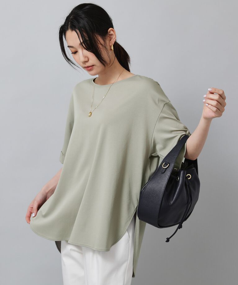 UNTITLED「【コットン／ゆったりデザイン／ドライタッチ】Tシャツ型プルオーバー」|Tシャツ・カットソー|ｶｰｷ(727)