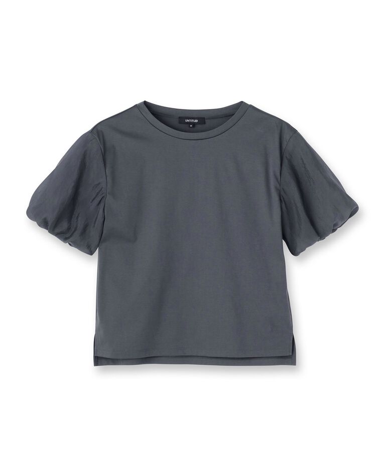 UNTITLED「【二の腕カバー/洗える】袖シアーバルーンプルオーバー」|Tシャツ・カットソー|