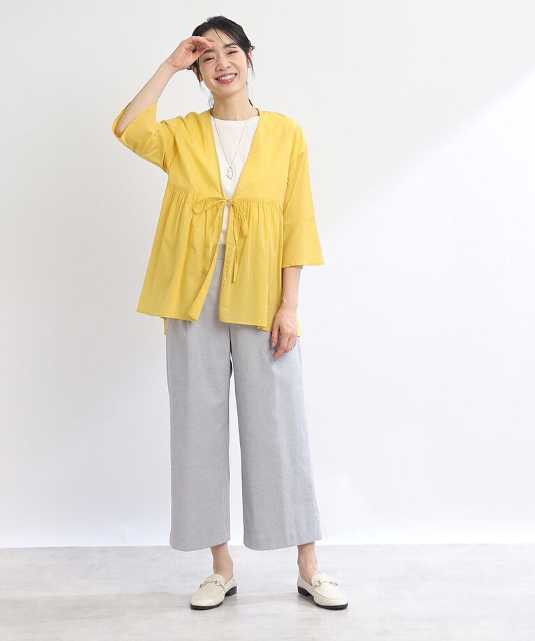 Reflect「【SALE/E‐QUALITY/セットアイテム／洗える】シアーブラウス＋キャップスリーブTシャツ」|その他|