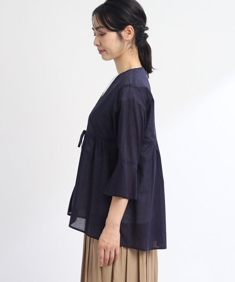 Reflect「【SALE/E‐QUALITY/セットアイテム／洗える】シアーブラウス＋キャップスリーブTシャツ」|その他|