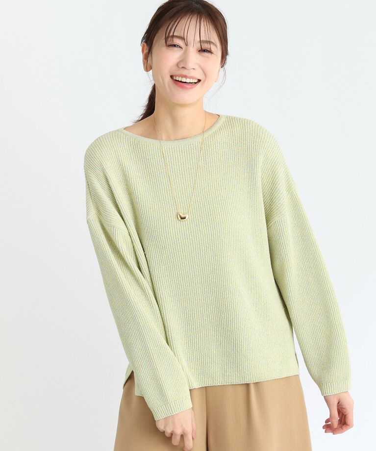 Reflect「【春SALE】クルーネックミックスカラーニット」|ニット・セーター|ライトイエロー(43