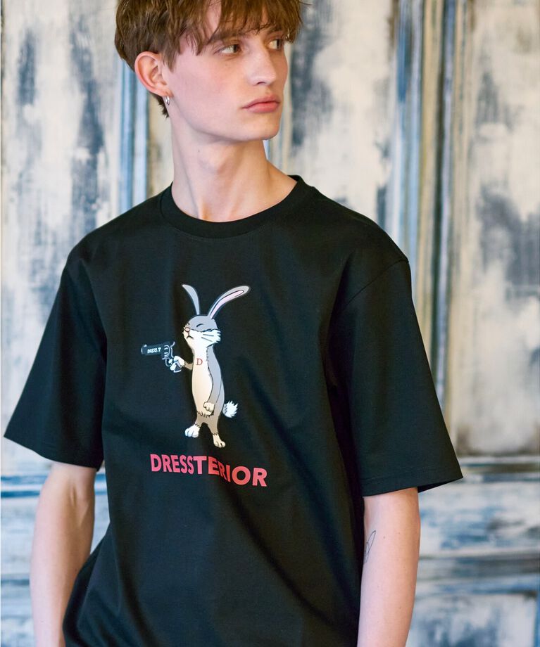 DRESSTERIOR「【接触冷感／抗菌防臭／消臭】ICE CLEAR COTTON ガンラビットTシャツ」|Tシャツ・カットソー|