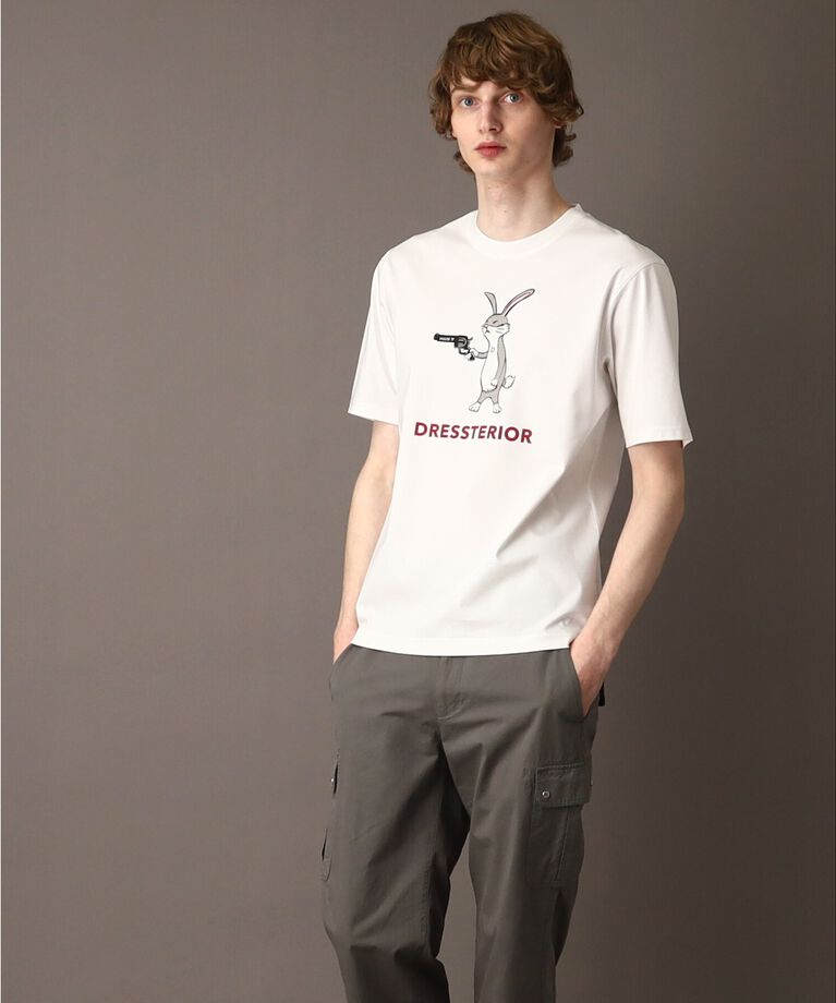 DRESSTERIOR「【接触冷感／抗菌防臭／消臭】ICE CLEAR COTTON ガンラビットTシャツ」|Tシャツ・カットソー|