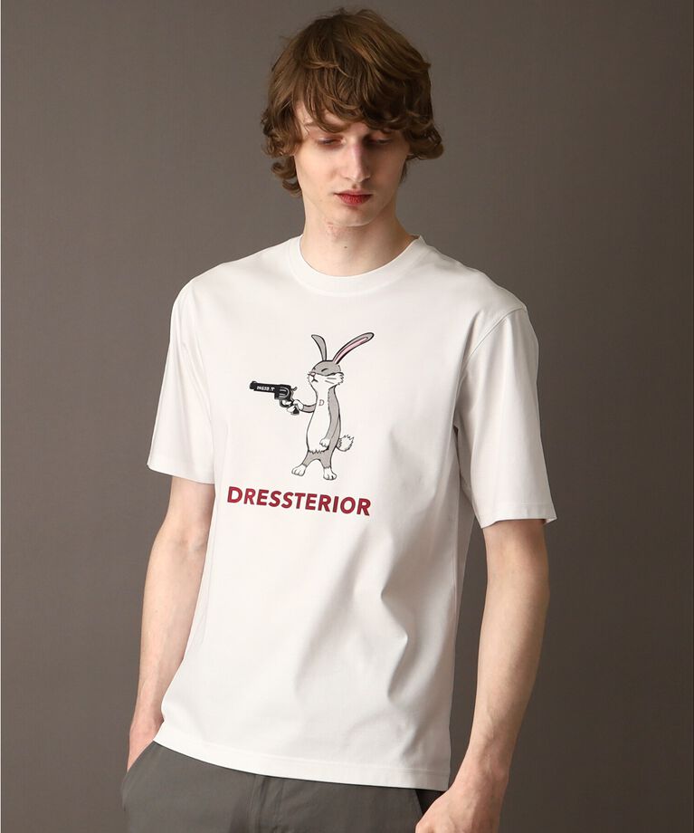 DRESSTERIOR「【接触冷感／抗菌防臭／消臭】ICE CLEAR COTTON ガンラビットTシャツ」|Tシャツ・カットソー|