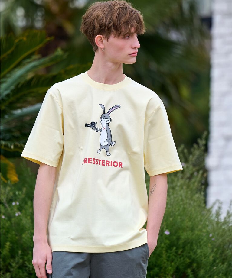 DRESSTERIOR「【接触冷感／抗菌防臭／消臭】ICE CLEAR COTTON ガンラビットTシャツ」|Tシャツ・カットソー|