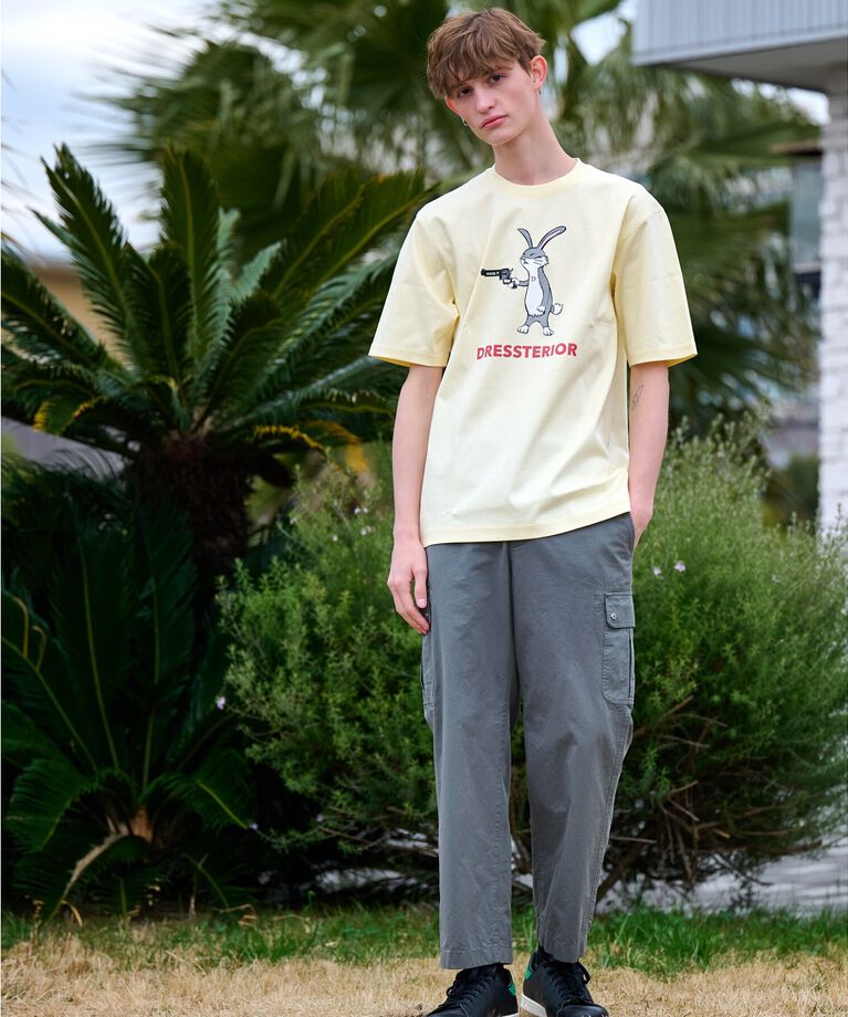 DRESSTERIOR「【接触冷感／抗菌防臭／消臭】ICE CLEAR COTTON ガンラビットTシャツ」|Tシャツ・カットソー|
