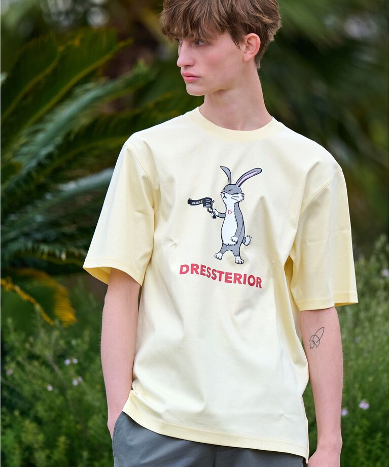 DRESSTERIOR「【接触冷感／抗菌防臭／消臭】ICE CLEAR COTTON ガンラビットTシャツ」|Tシャツ・カットソー|