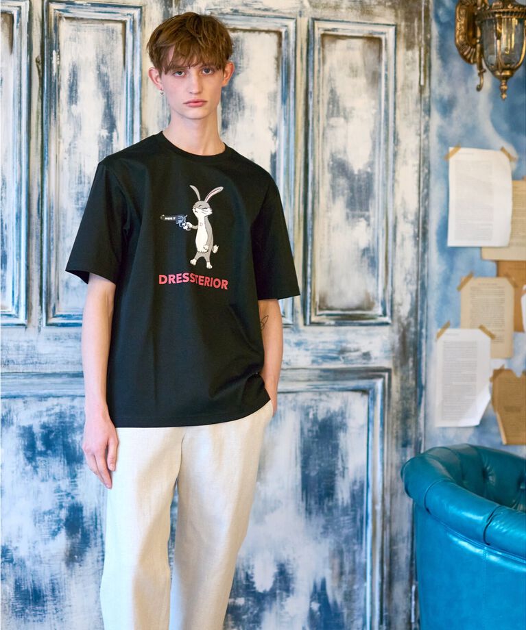 DRESSTERIOR「【接触冷感／抗菌防臭／消臭】ICE CLEAR COTTON ガンラビットTシャツ」|Tシャツ・カットソー|