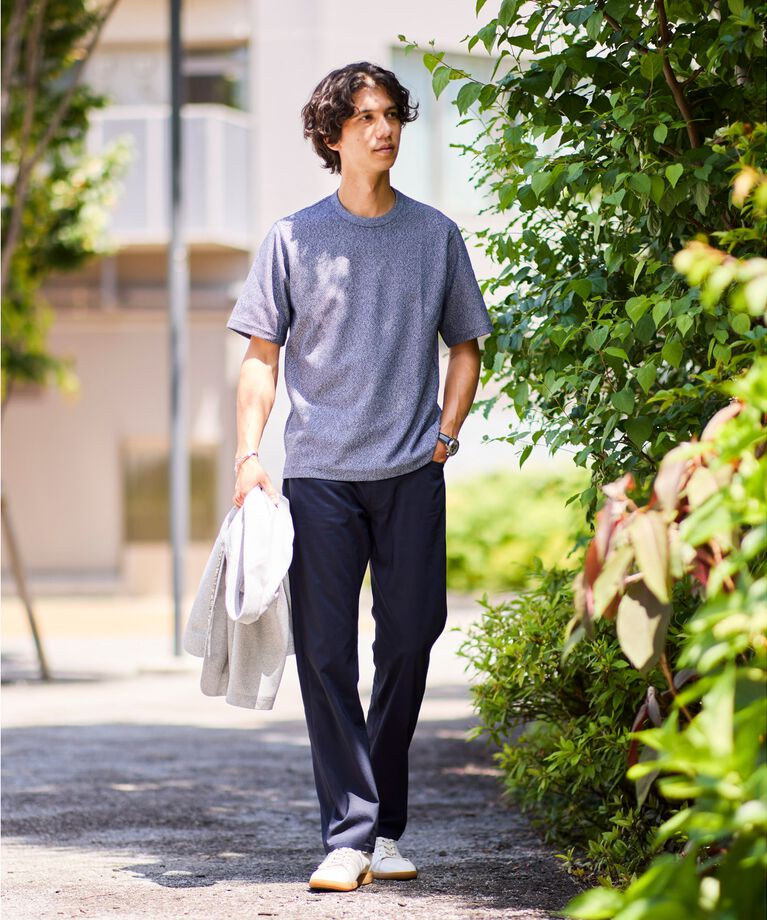 TAKEO KIKUCHI「【尾州織/Made in JAPAN】メランジ Tシャツ」|Tシャツ・カットソー|
