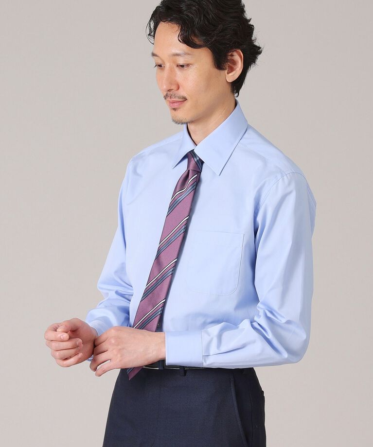 TAKEO KIKUCHI「グログラン セミワイドカラー シャツ」|シャツ・ブラウス|