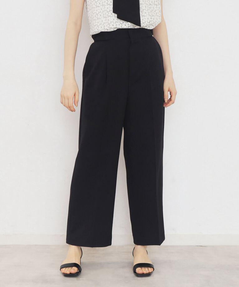 index「≪5color≫ストレッチワイドパンツ【吸水速乾/防シワ/コラーゲン配合/洗濯機洗い可】」|その他|ﾌﾞﾗｯｸ(819)