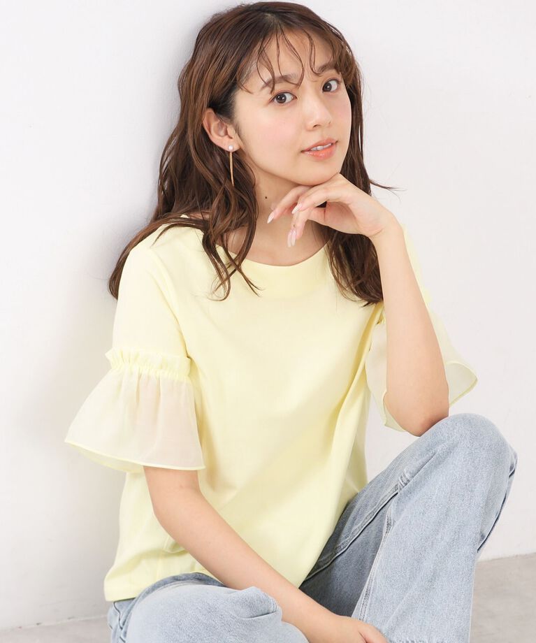 index「ドッキングフレアトップス【洗濯機洗い可/接触冷感/吸水速乾】」|Tシャツ・カットソー|ﾗｲﾄｲｴﾛｰ(030)