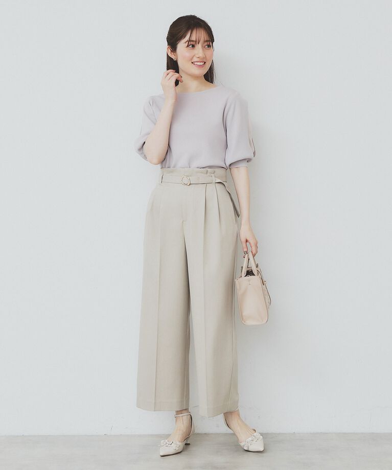 index「《6color/XS-LLsize》ドライタッチ デザインスリーブニット【洗濯機洗い可/接触冷感/抗」|ニット・セーター|