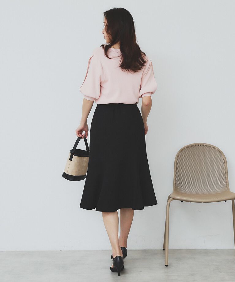 index「《6color/XS-LLsize》ドライタッチ デザインスリーブニット【洗濯機洗い可/接触冷感/抗」|ニット・セーター|