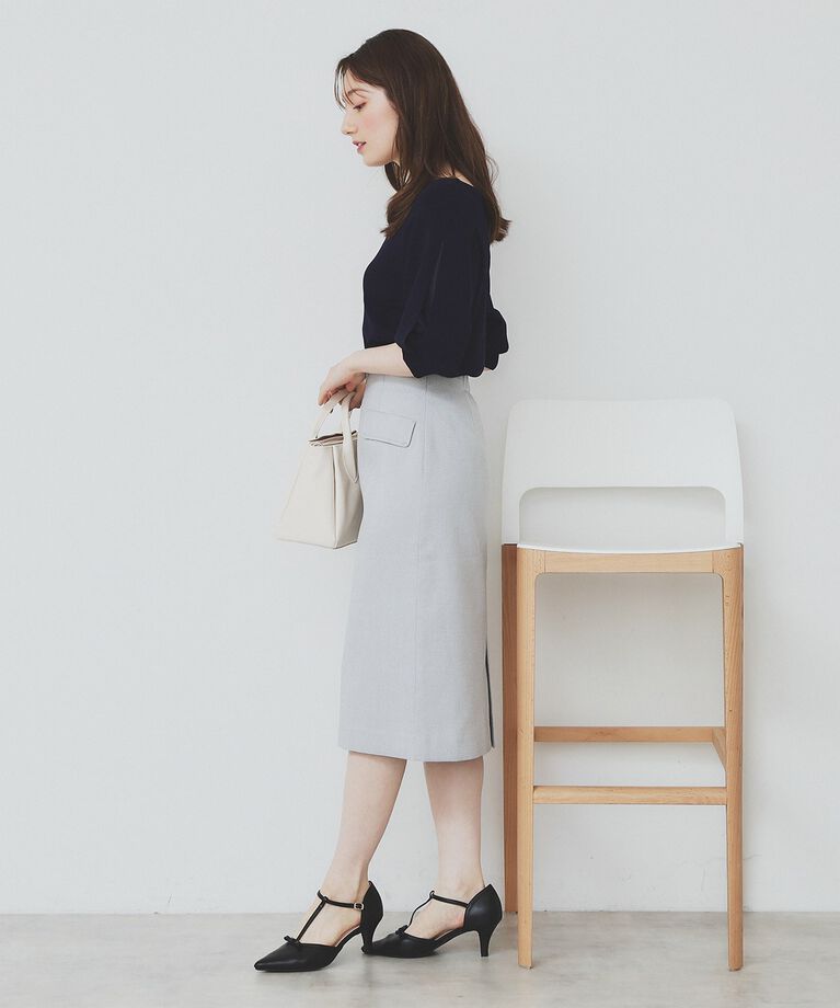 index「《6color/XS-LLsize》ドライタッチ デザインスリーブニット【洗濯機洗い可/接触冷感/抗」|ニット・セーター|