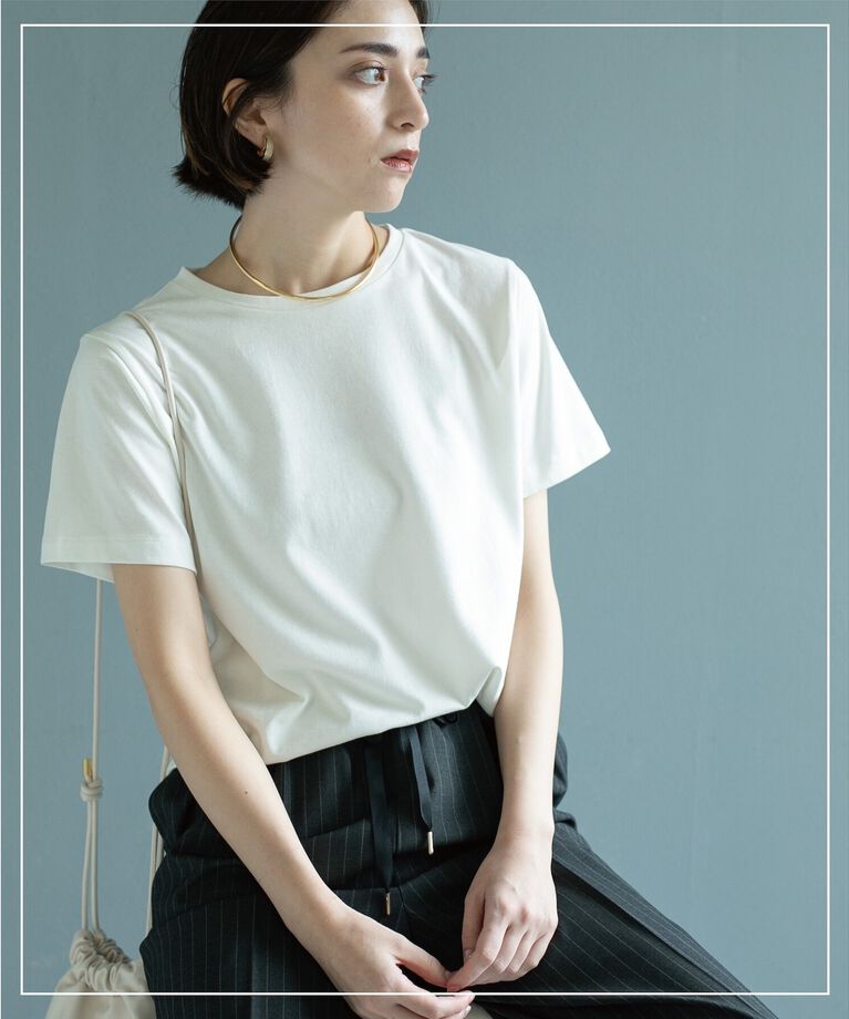 OPAQUE.CLIP「ベーシックTシャツ【接触冷感／UVケア／汗染み防止】」|Tシャツ・カットソー|