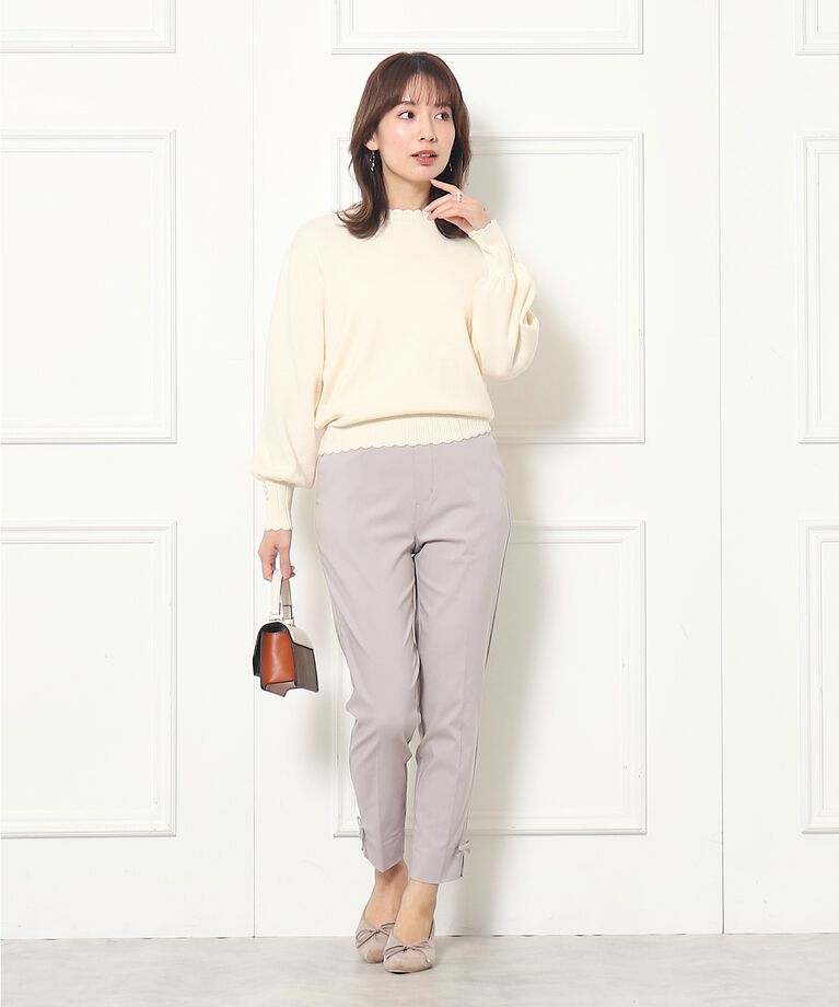 Couture broach「【ラクチン、きれい見えパンツ】リボンハイパーストレッチパンツ」|その他|